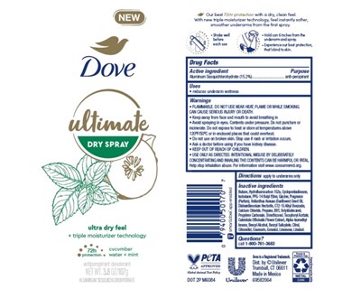 Dove Cucumber Dry Spray Ap Deo (Dove Cucumber Mint Dry Spray Ap Deo)